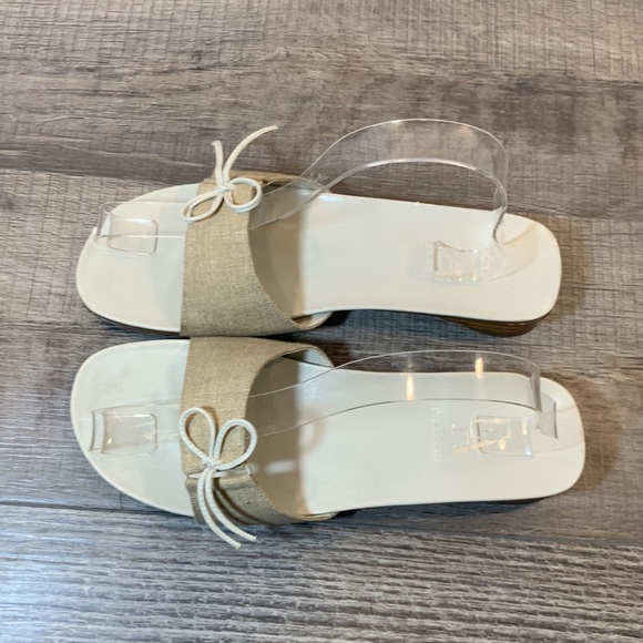 Etienne Aigner linen slides size 7 1/2 - Picture 8 of 9